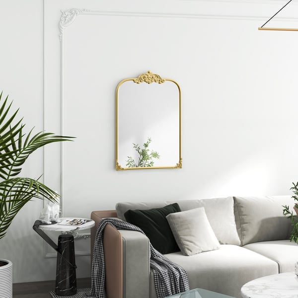 Vægspejl, 60x3x87 cm, Guld