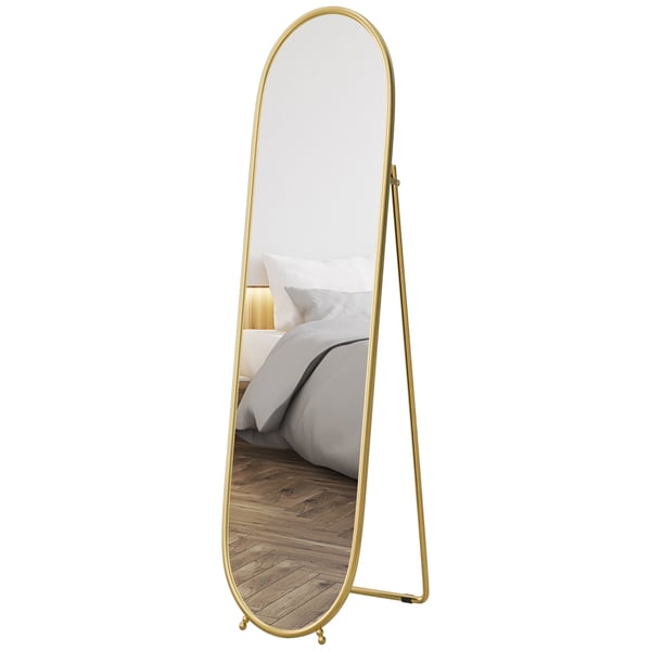 Helkropsspejl, 40x41x159 cm, Guld