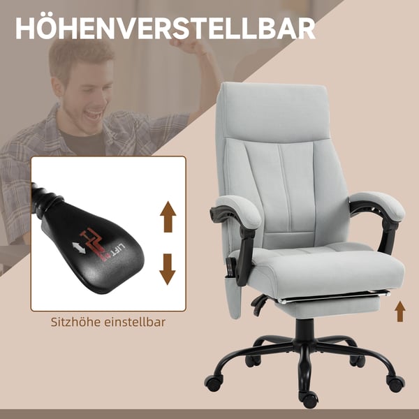 Hierontatoimisto tuoli, 65x74x111-119 cm, Harmaa