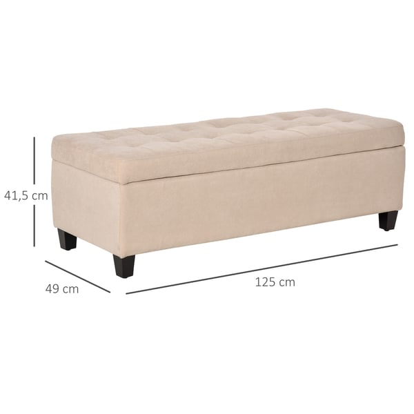 Säilytyspenkki, 125x49x41,5 cm, Beige