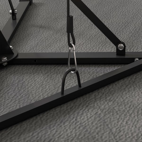 Boksestativ, 160x145x175-220 cm, Sort