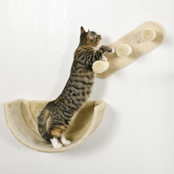 Klatrevæg til katte, 40x28x73 cm, Beige