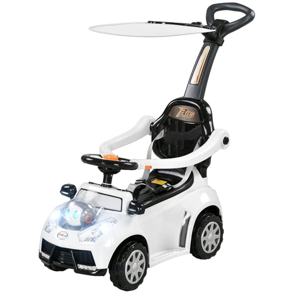 Ride-on bil, 96x39x90 cm, hvid sort