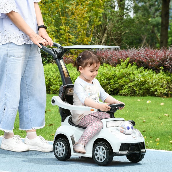 Ride-on bil, 96x39x90 cm, hvid sort