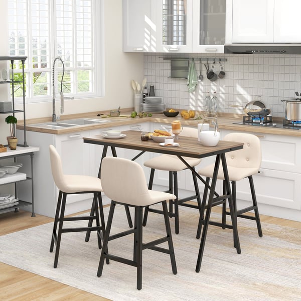 Barbordset, 120x60x91 cm, Beige
