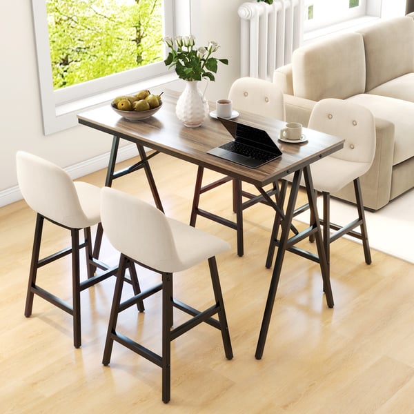 Barbordset, 120x60x91 cm, Beige