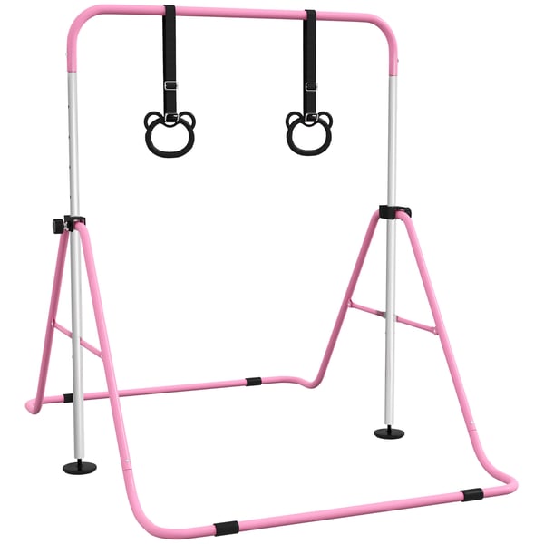 Børnegymnastik Vandret Stang, 148x105x88-128 cm, Pink