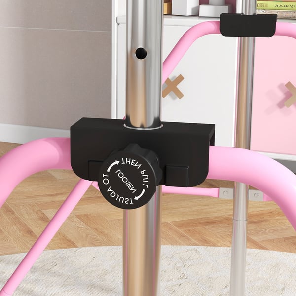 Børnegymnastik Vandret Stang, 148x105x88-128 cm, Pink