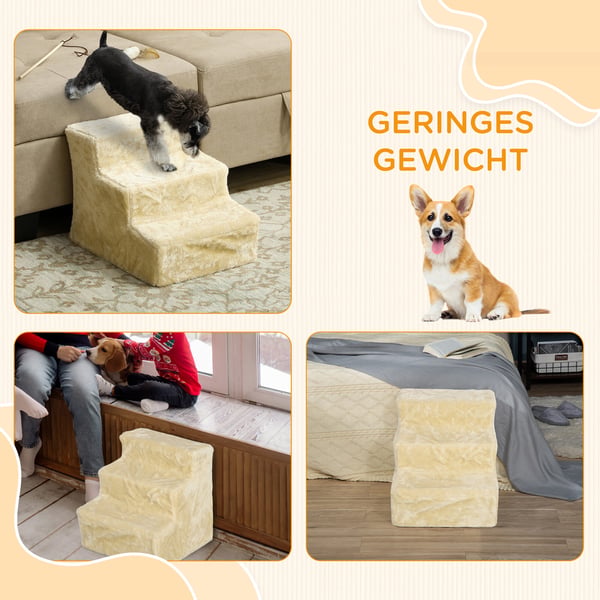 Kæledyrs Trappe, 46x35x35 cm, Beige