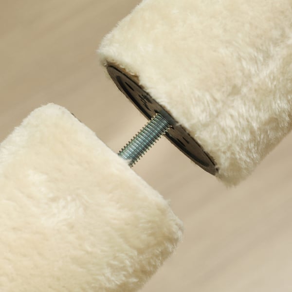 Kattträd, 42,5x26,5x225-275 cm, Krämfärgad