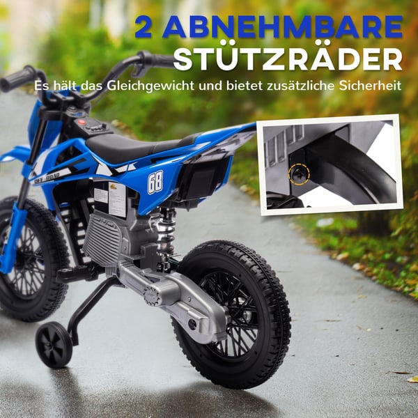 Elektrisk Motorcykel, 107x56x70 cm, Blå