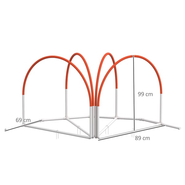 Hundagilityset, 89x69x99 cm, Orange Vit