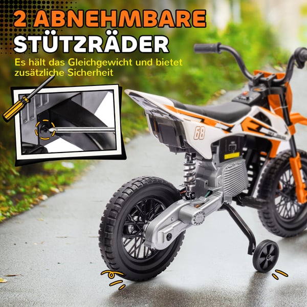 Elektrisk Motorcykel, 107x56x70 cm, Orange