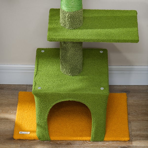 Kattträd, 55x34x230-275 cm, Grön