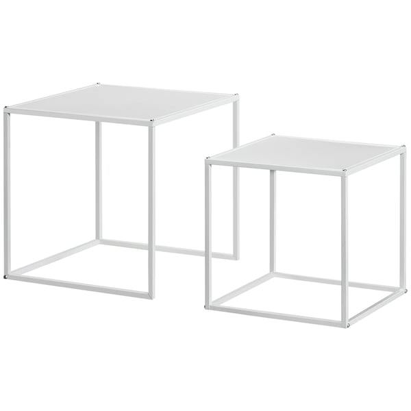 Sofabord sæt, 40x40x40 cm og 35x35x35 cm, hvid Sofabord sæt, 40x40x40 cm og 35x35x35 cm, hvid