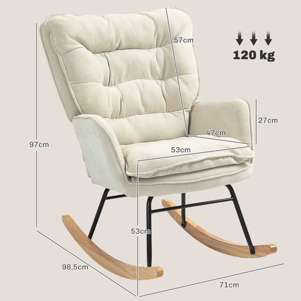 Gungstol, 71x98,5x97 cm, Beige