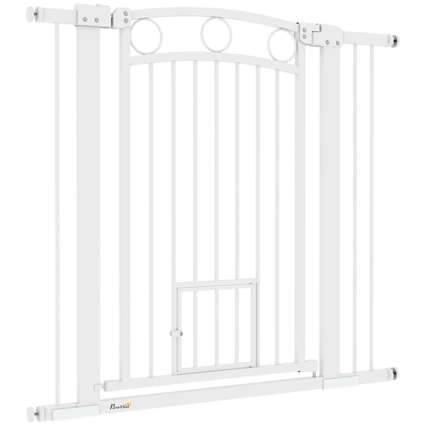 Hundegitter, 76-104x96 cm, Hvid