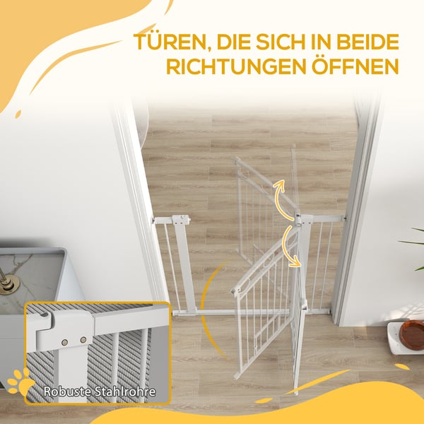 Hundegitter, 76-104x96 cm, Hvid