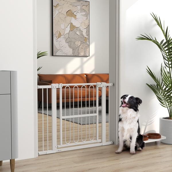 Hundegitter, 76-104x76 cm, Hvid