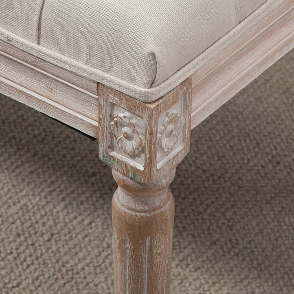 Fodskammel, 80x40x43 cm, Creme