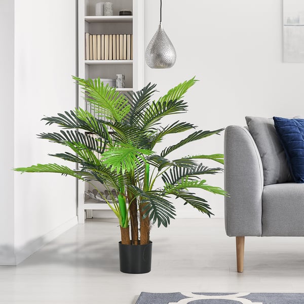 Konstväxt, konstgjord palm, 100x16x17 cm, grön