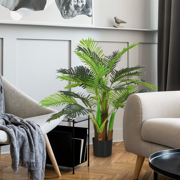 Konstväxt, konstgjord palm, 100x16x17 cm, grön