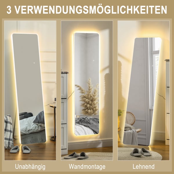 Fuld længde spejl, 40x150 cm, Transparent