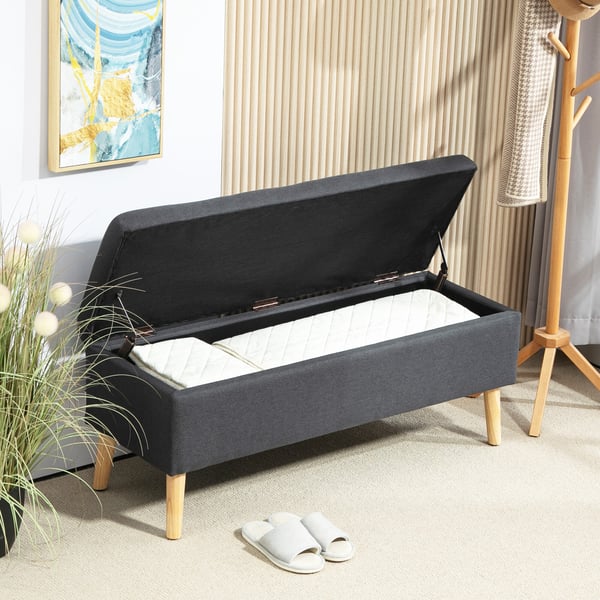 Förvaringsbänk, 110x39x45 cm, Mörkgrå