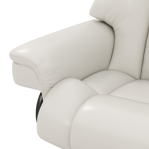 Massage lænestol med fodskammel, 79x82x101 cm, creme
