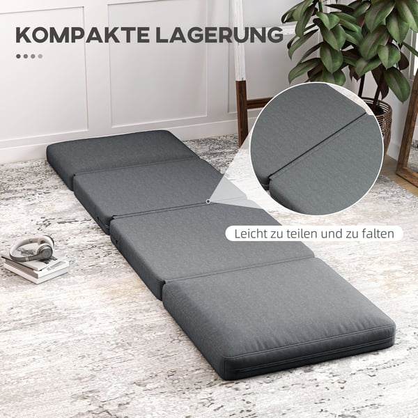 Gulvsovesofa, 75x80x72 cm, Mørkegrå