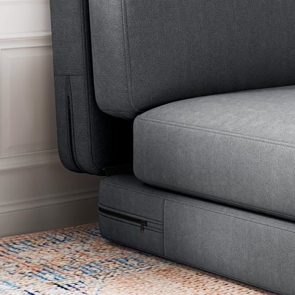Gulvsovesofa, 75x80x72 cm, Mørkegrå