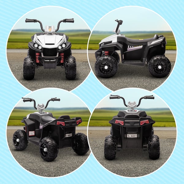 Elektrisk Quad Cykel, 85x55,5x62 cm, Hvid