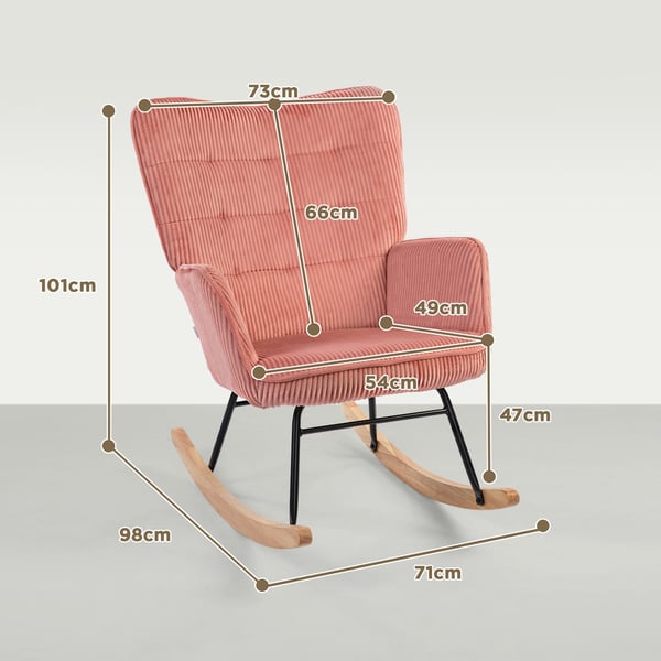 Gungstol, 98x71x101 cm, Rosa