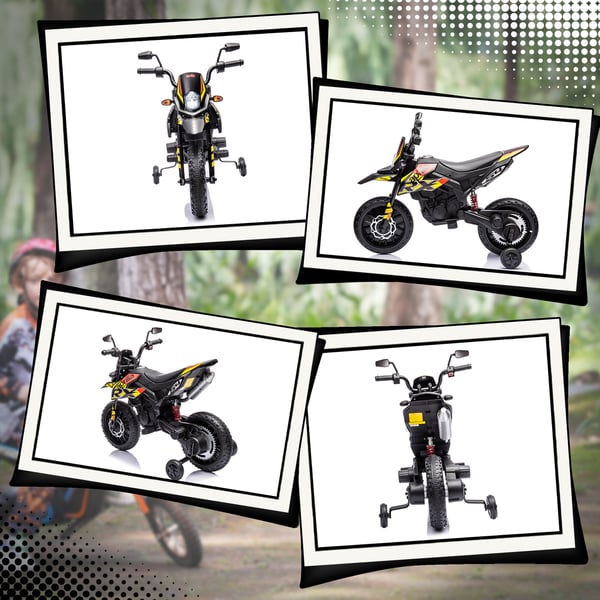 Elektrisk Motorcykel, 106,5x56x80 cm, Gul