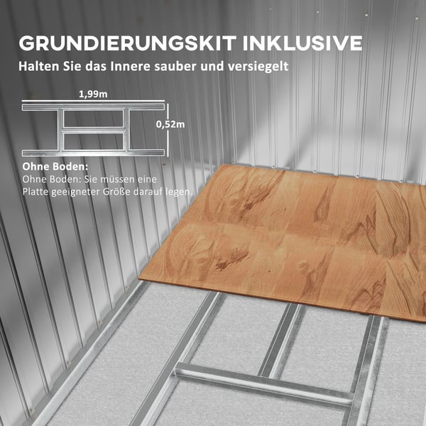 Have Skur, 213x130x159/172 cm, Grøn