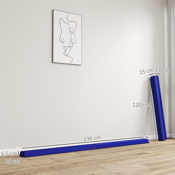Balansbom, 236x10x6,5 cm, Blå