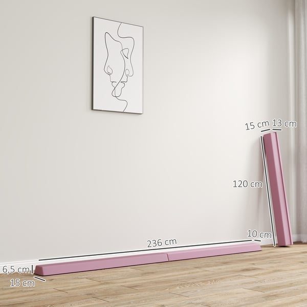 Balansbom, 236x15x6,5 cm, Rosa