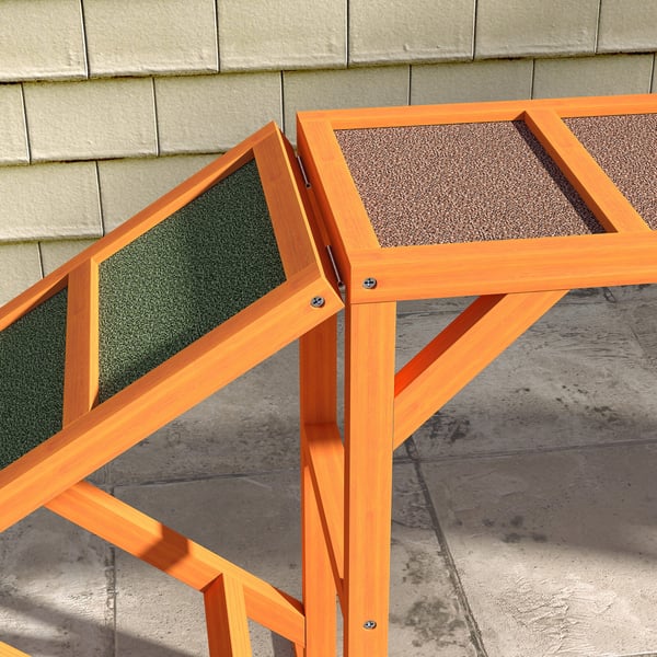 Hund Agility Rampe, 325x55x69 cm, Orange