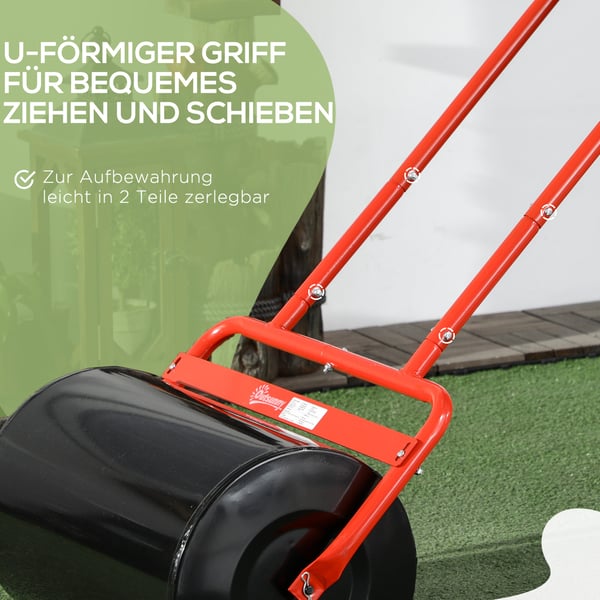 Gräsmatterulle, 58x32,5x113 cm, Röd