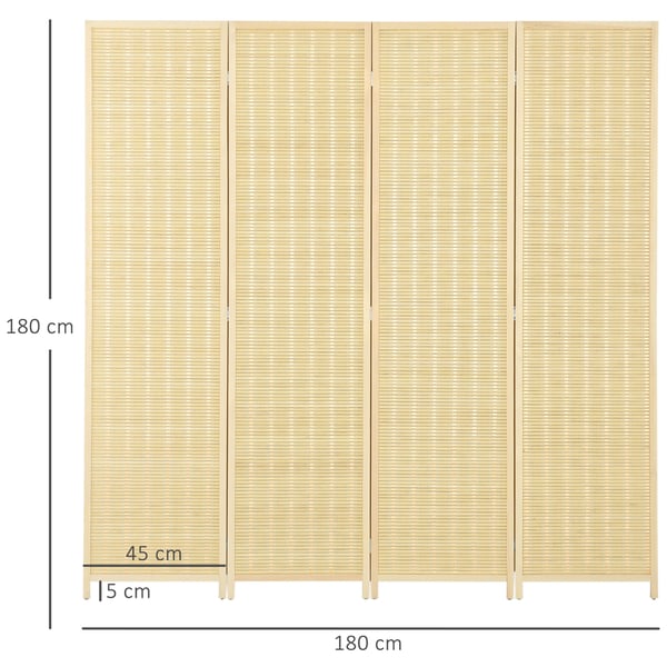 Tilanjakaja, 180x1,7x180 cm, luonnollinen