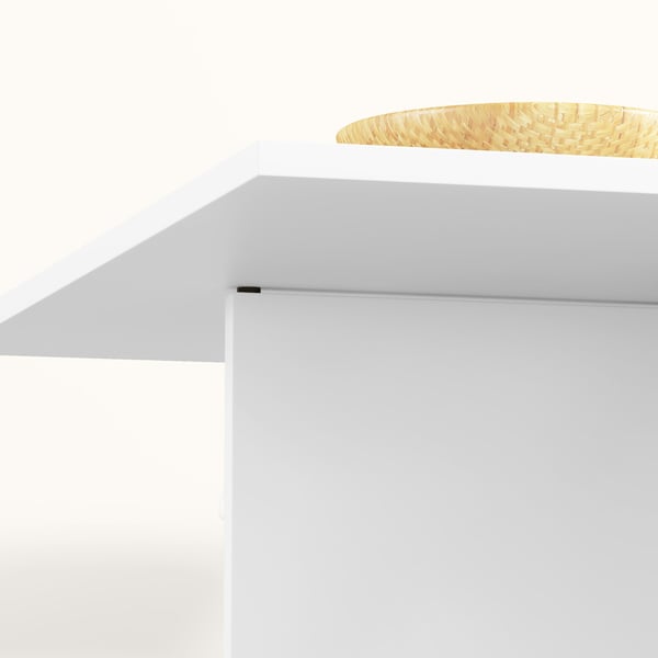 Fällbart matbord, 114,5x70x75 cm, vitt