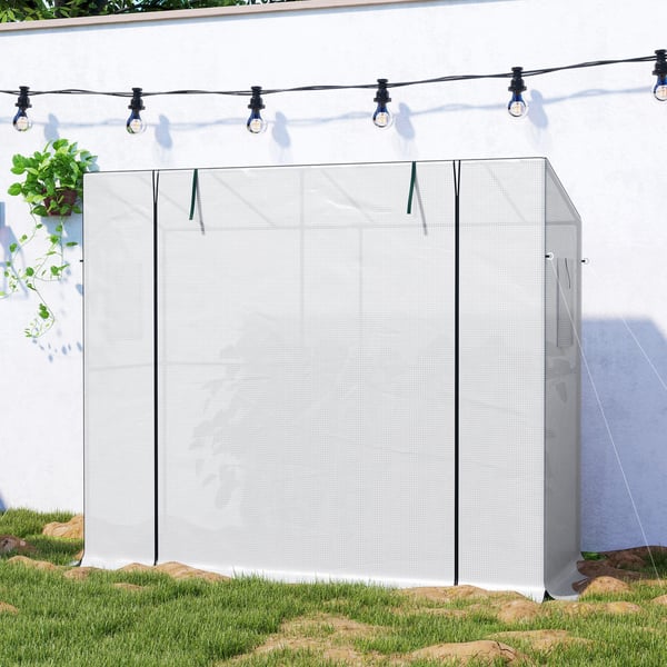 Växthus, 200x76x170 cm, Vitt