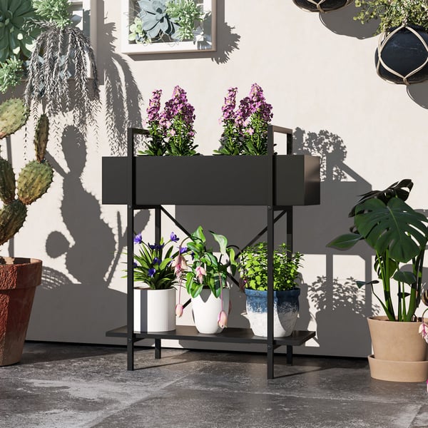 Planteopsats, 60x25x70 cm, Sort