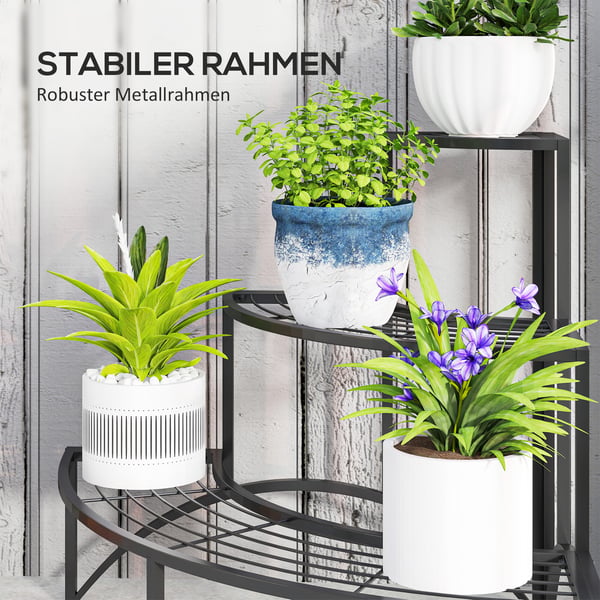 Planteholder, 87x60x60 cm, Sort