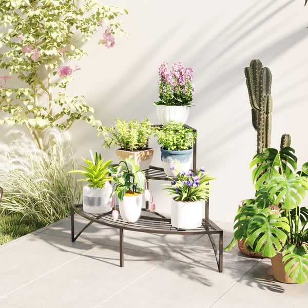 Planteholder, 87x60x60 cm, Sort