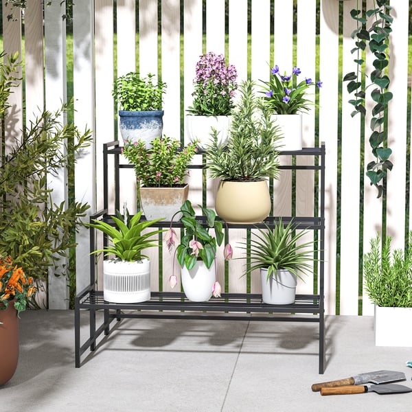 Planteholder, 75x70x66 cm, Sort
