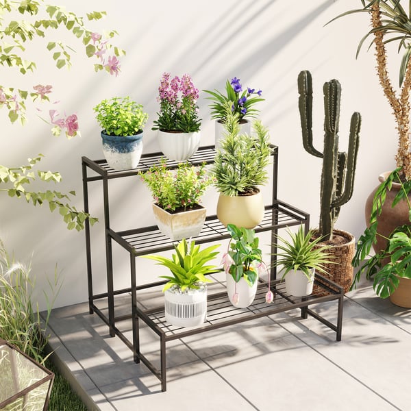 Planteholder, 75x70x66 cm, Sort