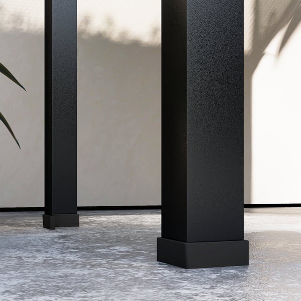 Upphöjd odlingslåda med lock, 100x48x124 cm, svart