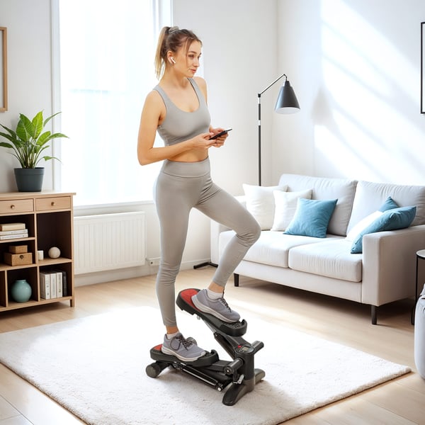 Mini stepper, 44,5x29x20 cm, sort