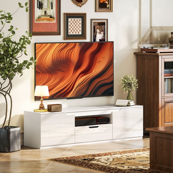 TV-taso, 160x38x43 cm, Valkoinen